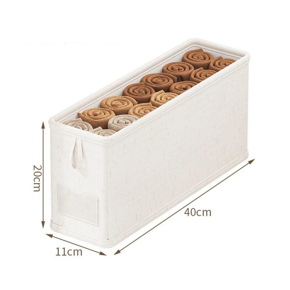 Foldable Wardrobe Organizer Box Handle Space-Saving Underwear Storage Box Multi-Functional Narrow Design Closet Storage Box
