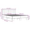 Brown Oak Effect Bed Frame 120 X 200 Cm Wood Based Panel & Metal