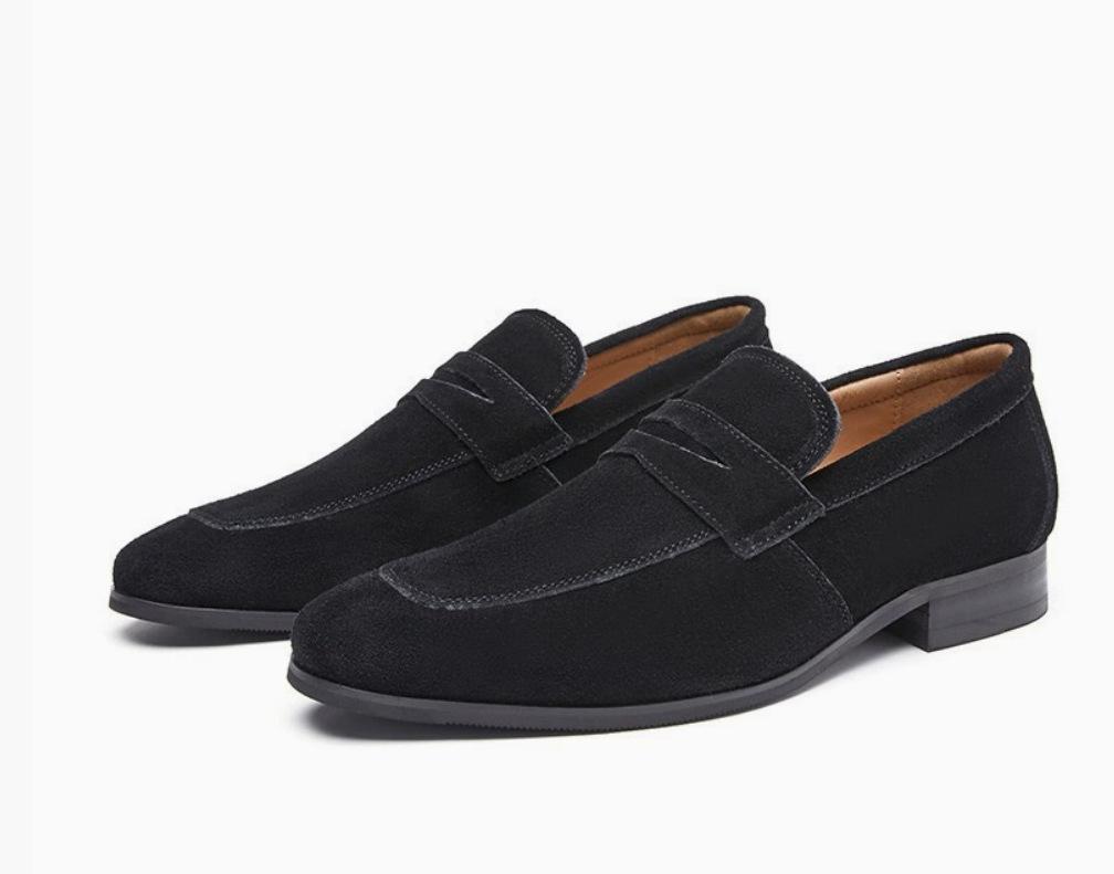 

Летние новые японские простые замшевые туфли матовые британские 38 чёрный