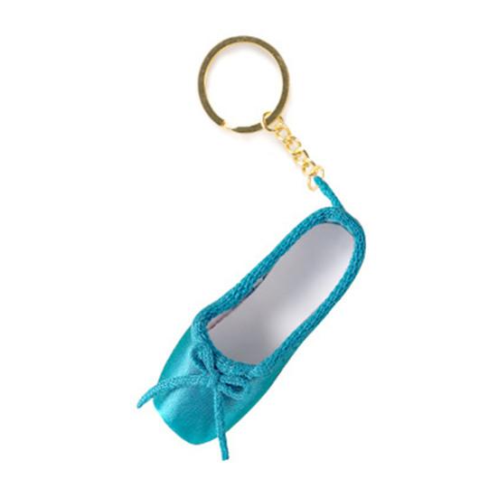Yousheng Satin Ballet Shoe Keychain Handmade Mini Pointe Shoe Pendant with Keyring Ballet Lovers Bag Charm Gift for Ballet Dancers