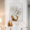 Modern Abstract White Flower Painting On Canvas Nordic Wall Art Posters and Prints Wall Pictures for Living Room Home Decoration