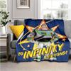 1pc Buzz Lightyear Printing Flannel Blanket for All Season, Unisex Cartoon Blanket, Home Blankets, Lunch Rest Blanket
