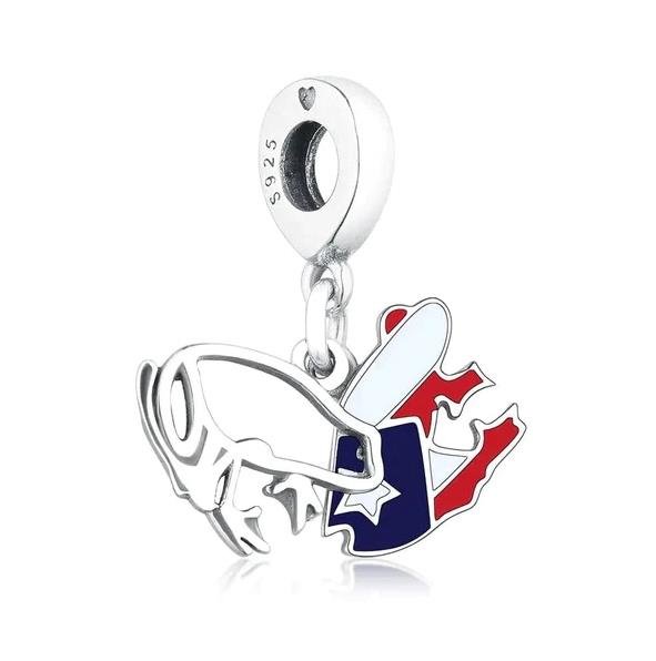 New Copper Country Flag Boutique Charm Pendant Beads Fit Original Bracelets Necklaces Diy Women Man Jewelry Gift