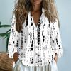 Women Cotton Linen Tops Long-sleeved Shirts Loose V-Neck Boho Tees Vintage Blouses