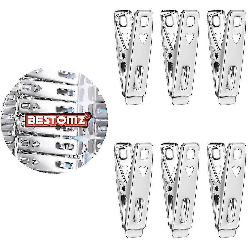 40pcs Stainless Steel Clothes Pegs Metal Clips Socks Clips Clothes Pins