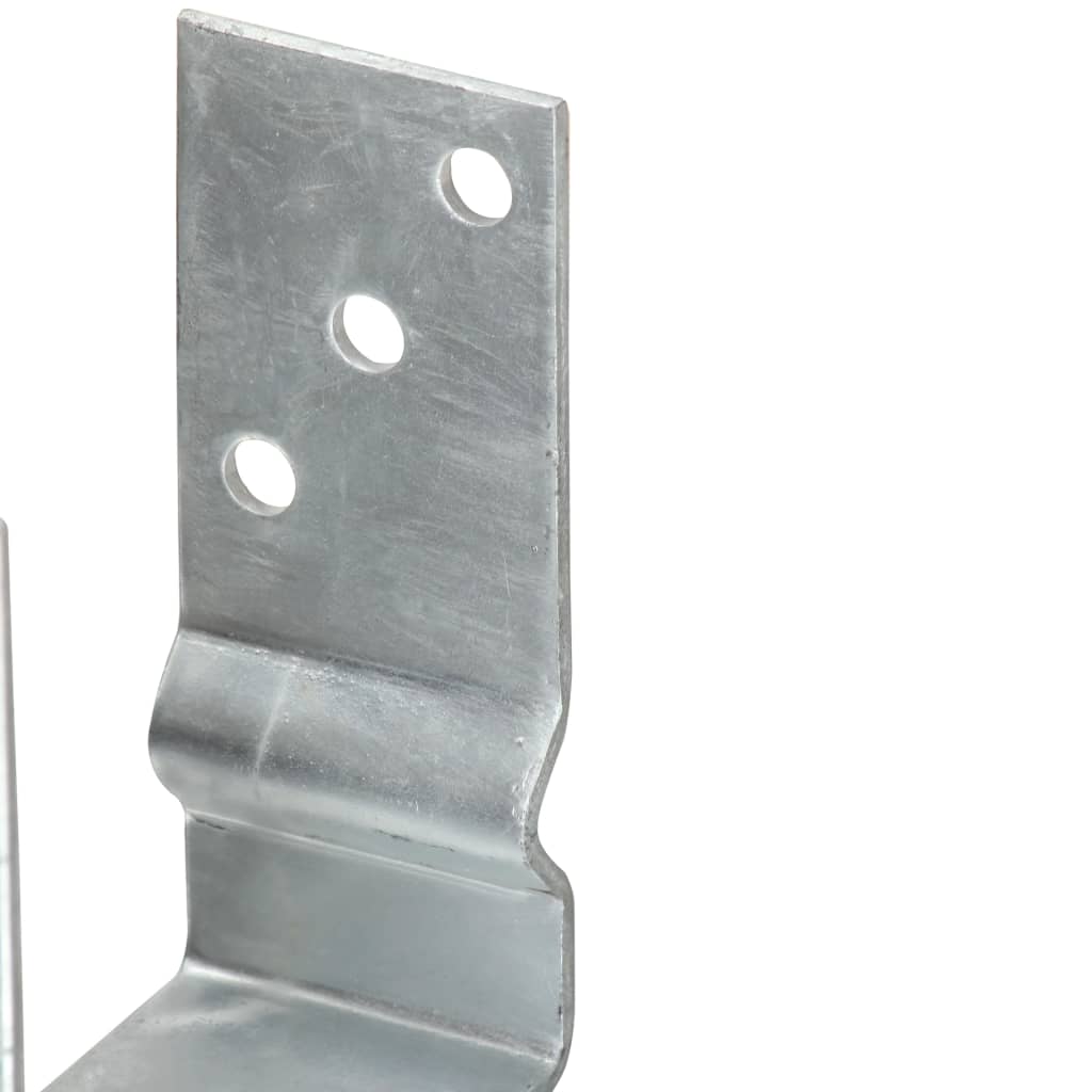 Vidaxl Post Anchors, 6 Pcs., Silver, 12 X 6 X 15 Cm, Steel