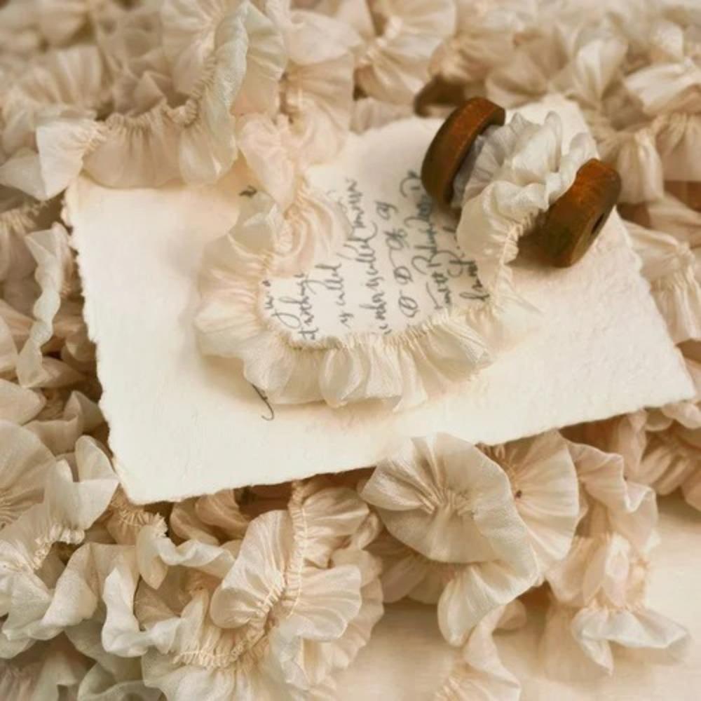 Polyester Pleated Lace Ribbon 3cm Wide Lace Material Ruffle Sewing Fabric Pleated Clothing DIY Supply