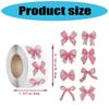 500Pcs Glittering Bowknot Sticker Adhesive Wrapping Label for Scrapbooking Journal Notebook Packaging Party Decoration
