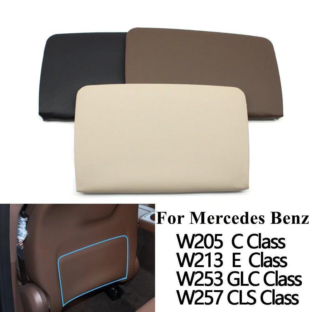 Black Beige Car Interior Seat Backrest Leather Storage Pocket Cover Replacement For BENZ W205 W213 W253 W257 2014-