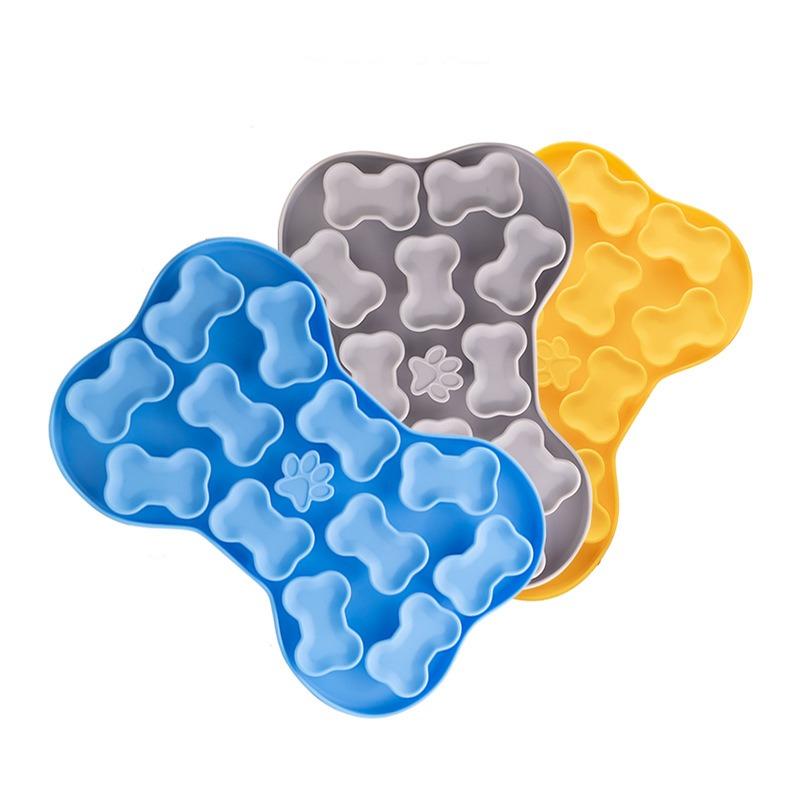 Tapetes de Mesa de Silicone em Forma de Osso para Animais de Estimação, Ventosas para Cães e Gatos, Tigelas Antiderrapantes para Alimentação Lenta de Animais de Estimação, Pratos de Silicone para Alimentação Lenta de Animais de Estimação