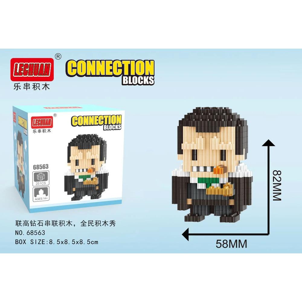 Linkgo Building Blocks di Connessione Uno Luffy Chopper Piece Boa Franky Zoro Nami Robin Jinbei Brook Modello 3D Giocattolo con Mini Mattoncini