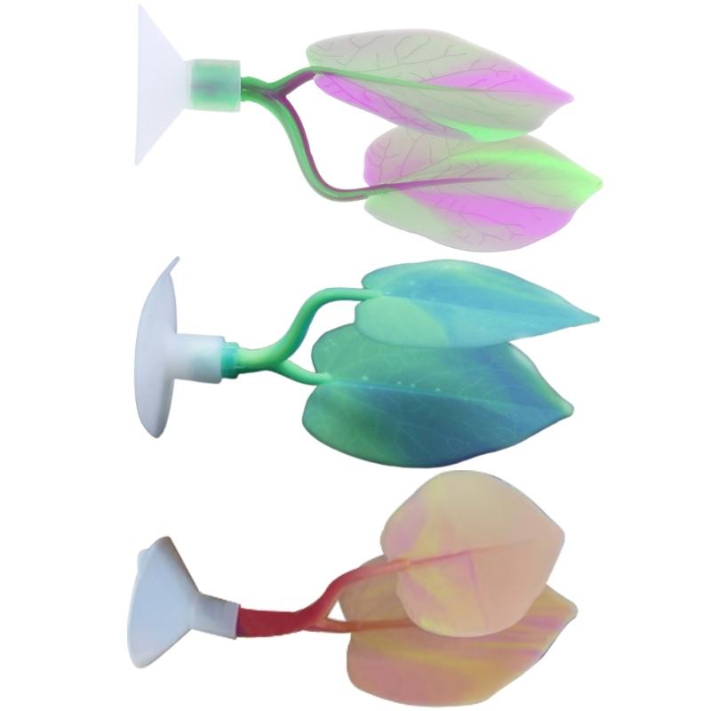 Water Plant Leaves for Fish Tanks Aquarium Decorations Beautiful Appearance Artificial Plant Leaves Multicolored