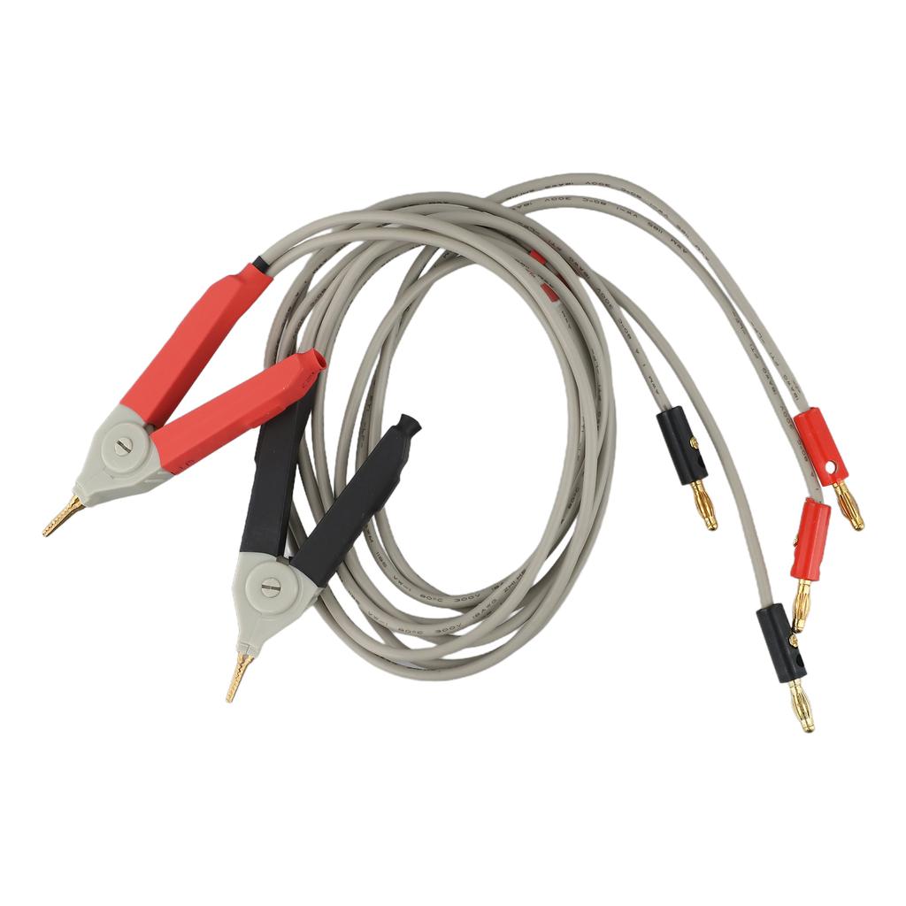 Gold Plated Connector LCR Meter Test Cable Terminal Kelvin Clip Wires Provides Optimal Contact and Conductivity