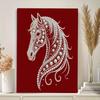 Crystal Pearl Painting 5D DIY Frame Decoration Painting White Horse Home Wall Decoration Transparent Pearl Gemstone Painting Picture Art Crafts