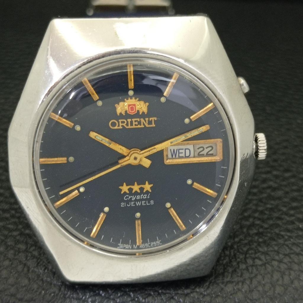 VINTAGE ORIENT CRYSTAL AUTOMATIC 46941 JAPAN MENS ORIGINAL DIAL WATCH a700726-5 R204-a700726
