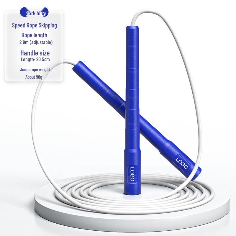 Adjustable Speed White Jump Rope for Students: Tangle-Free, Customizable with Class Name, Ideal for School & Competition.