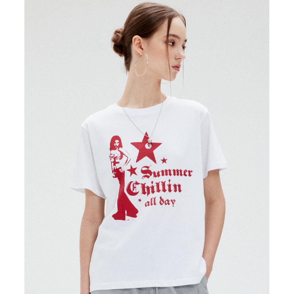 

LUV ИСТИНА SU SUMMER CHILLIN TEEWHITE