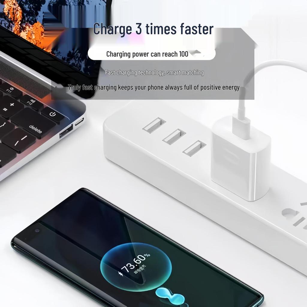 3C Certified 100W Fast Charging Head, Compatible with Huawei & Honor 66W Chargers