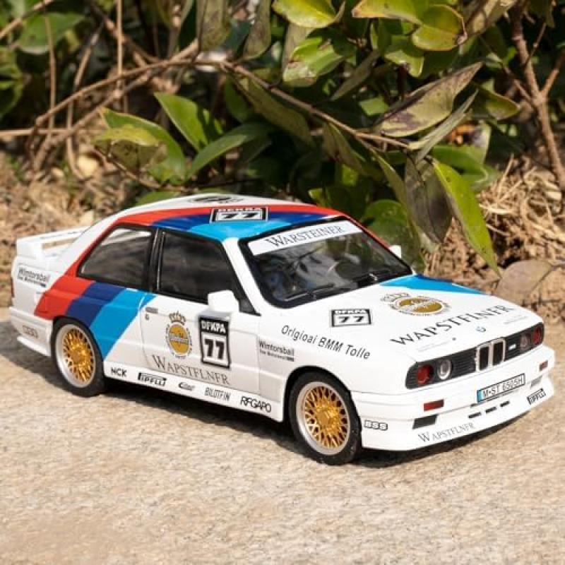 Imtfzct 1:M3 Die-Cast Modellauto im Maßstab 1:24, Weiße Sammleredition mit Sound & Licht und Rückziehfunktion, Spielzeugauto Geschenk für Kinder