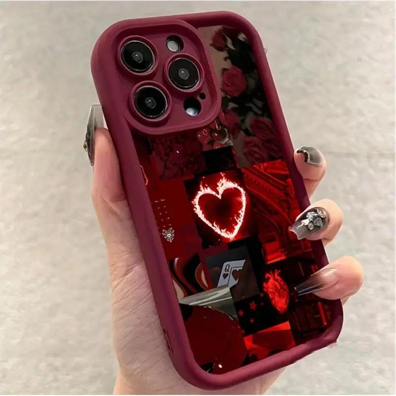 Case For iPhone 17 Cases iPhone 16 Pro Max Case Stylish Red Scenery Case For iPhone 16 12 14 11 13 Pro Max XS XR 7 8 Plus Cover