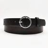 All-match Round Buckle Women's PU Belt Simple and Fashionable Jeans Belt New Student Belt
