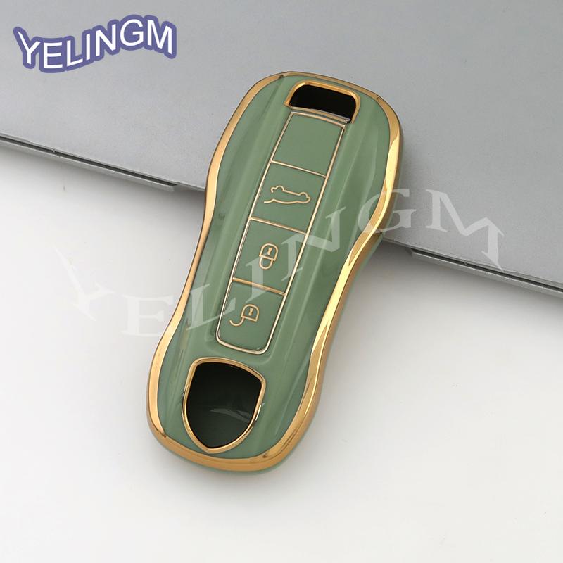 TPU Shell Fob For Porsche Cayenne 958 911 Lepin 996 Macan Boxster Panamera 997 944 924 Panamera 718 971 9YA Car Key Case Cover