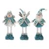 Retractable Blue Santa Claus, Snowman & Elk Christmas Ornaments