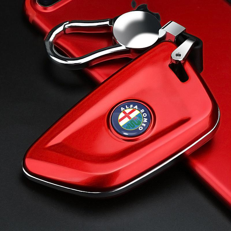 2/4/6 Pezzi Adesivo Emblema Tappo Serratura Portiera Auto Adesivo Protettivo per Alfa Romeo Giulia Stelvio Giulietta Spider GT 4C 8C Mito Brera Modifica