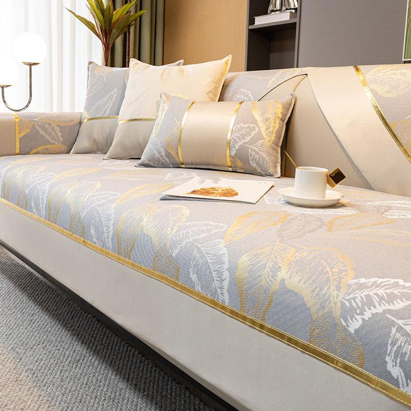 

Роскошный чехол для дивана, нескользящий плюшевый жаккардовый чехол для дивана, полотенце для дивана, современная кожа 70*70cm серый