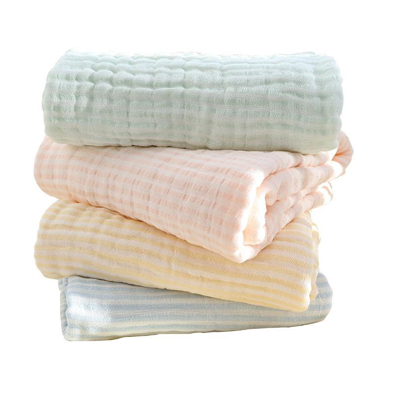 Baby Muslin Jelly Blanket 6-Layer Bamboo Cotton Stretchy Washable Swaddle All Season Newborn