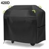 420D Rainproof Outdoor BBQ Cover,Gas Dustproof Oxford Tent Barbecue Cover Waterproof Strips Grill Rack Protective Oven Hood