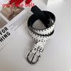 Street Punk Pu Leather Belt For Women And Men Summer 2024 With Metal Pin Buckle