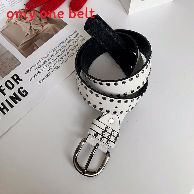 Street Punk Pu Leather Belt For Women And Men Summer 2024 With Metal Pin Buckle