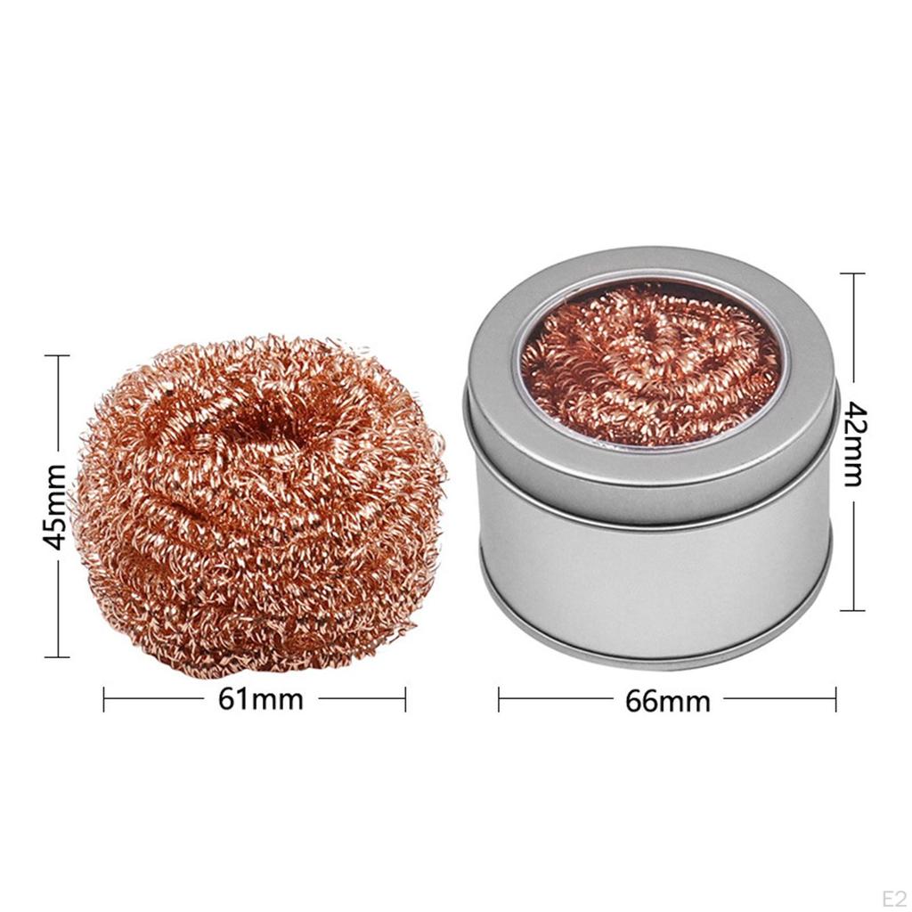 Soldering Brass Sponge Tip Cleaner, Cleaning Wire Ball And Base, No Water Required,