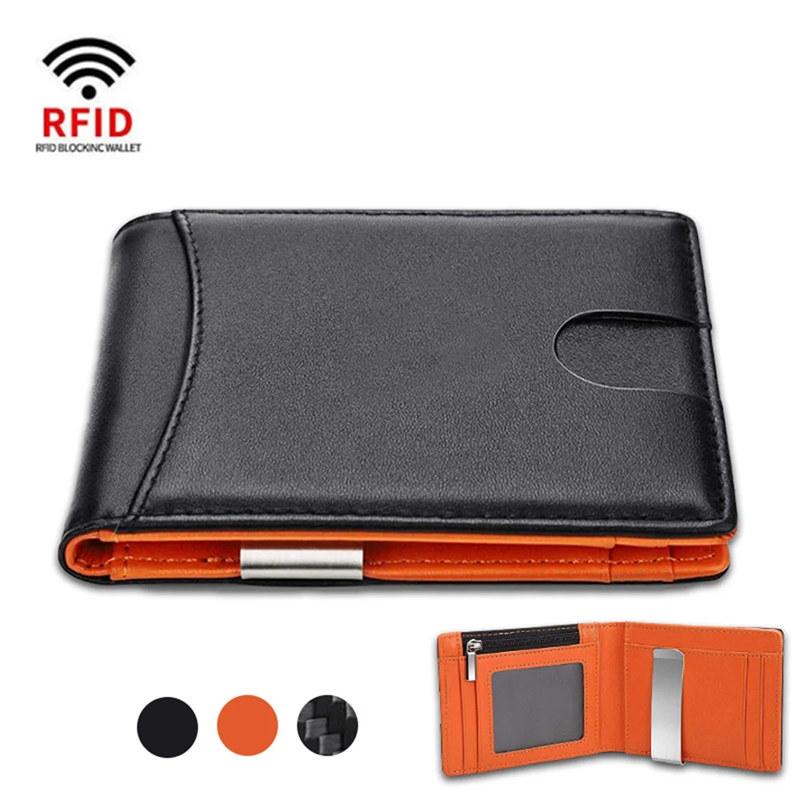 

Смарт-кошельки с RFID-держателями для визиток для мужчин, тонкий тонкий минималистичный кошелек из углеродного волокна, персонализированный подарок, EDC