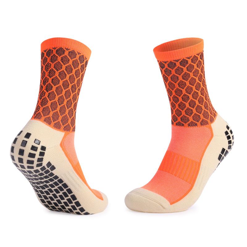 Adult Men S Medium Tube Dispensing Football Socks, Towel Bottom Cotton Thickened Non-Slip And Wear-Resistant Socks, Training Socks L оранжевый