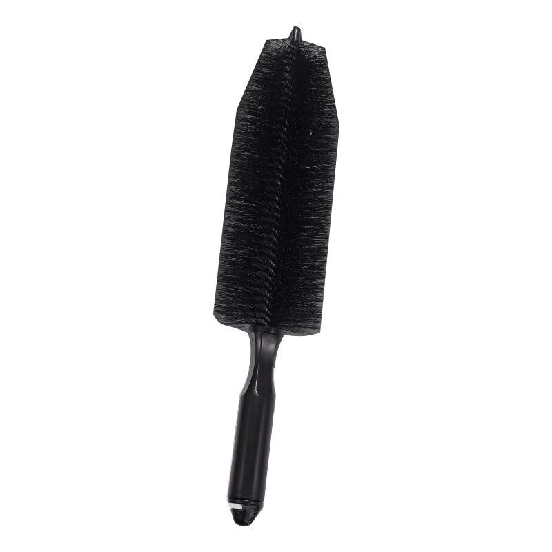 Long Handle Blue Wheel Brush for Car Wash & Cleaning - Soft Bristles, T-Type Tire Brush for Hard-to-Reach Areas