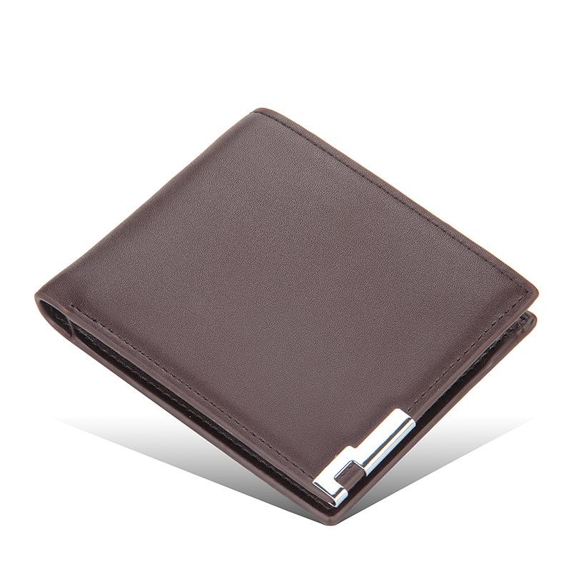 Men's Short Wallet Iron Edge Blue Card Bag Men's Horizontal Small Wallet