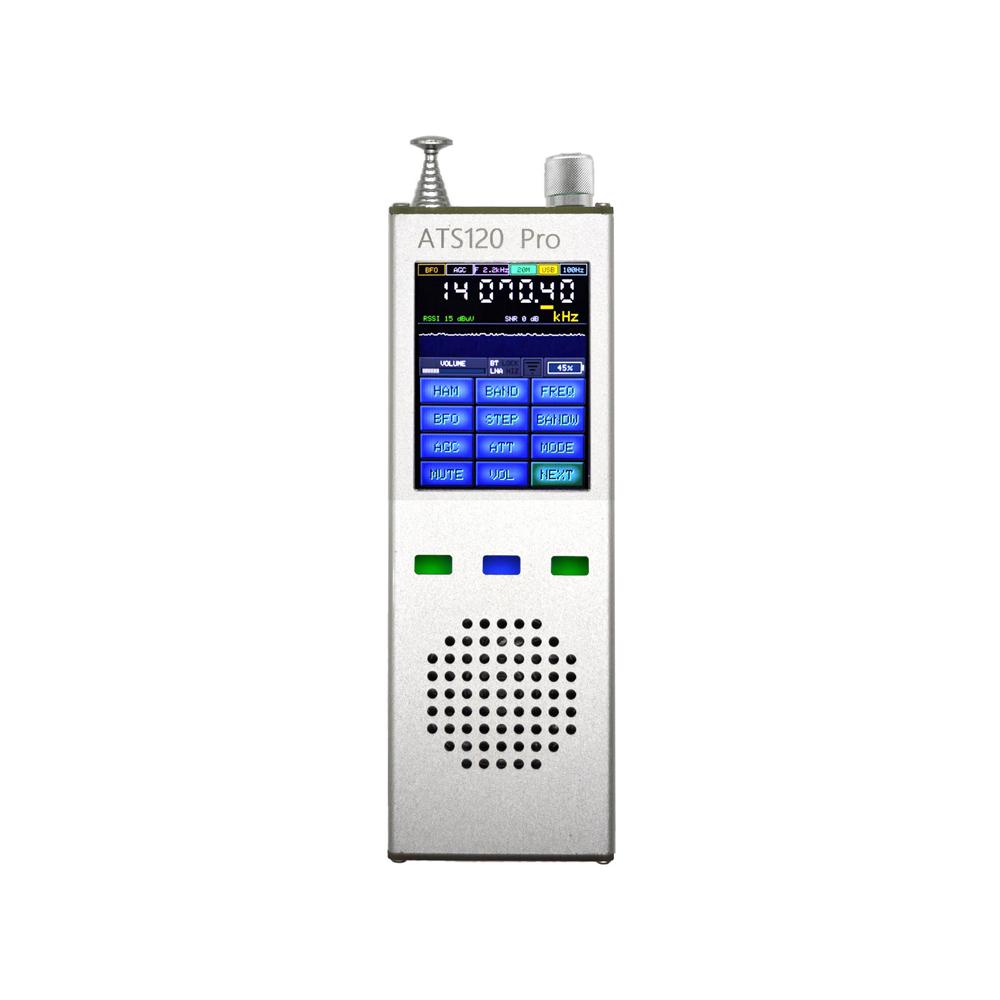 ATS120pro FM SSB SDR AM LSB Full Band Radio Reception Digital Decoder Portable Digital Display Touching Screen Radio Receiver wi