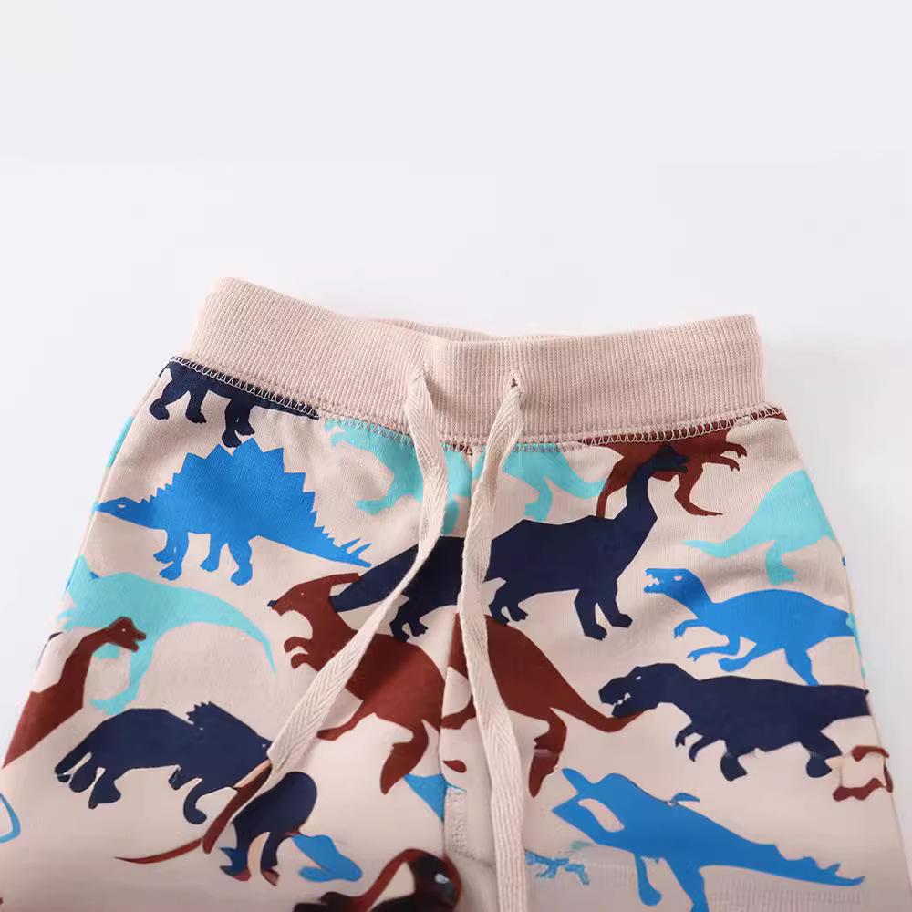 Autumn & Winter Girls' Cotton Terry Sweatpants - European & American Style, Small & Medium Sizes