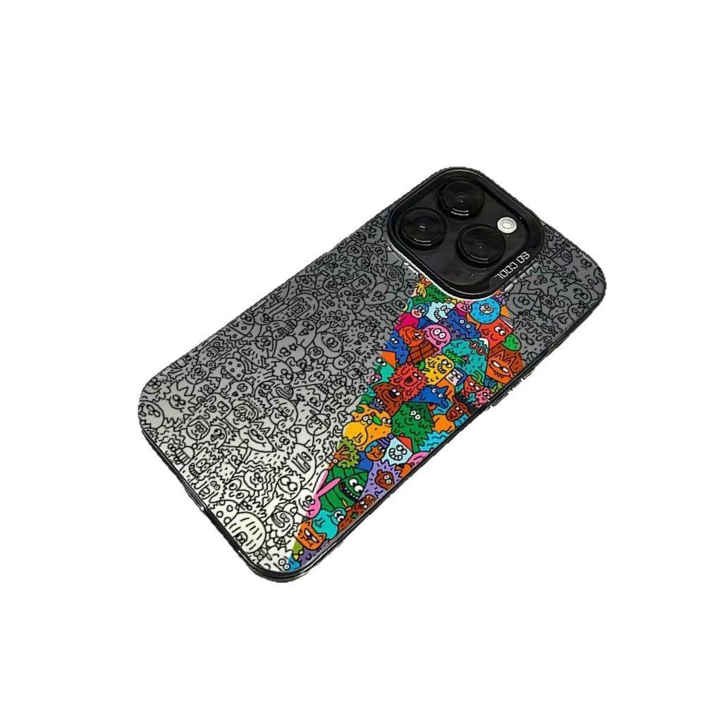 Monster Graffiti iPhone Case: Compatible with iPhone 14 Pro, 15, 16 Pro Max, 17 Pro for a Fun and Creative Look