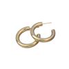 Retro Hong Kong Style Gold Plated Hoop Earrings - Versatile Cross-Border Fashion Studs