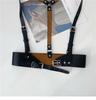 Women's Punk Corset Belt with Skirt Straps - Black