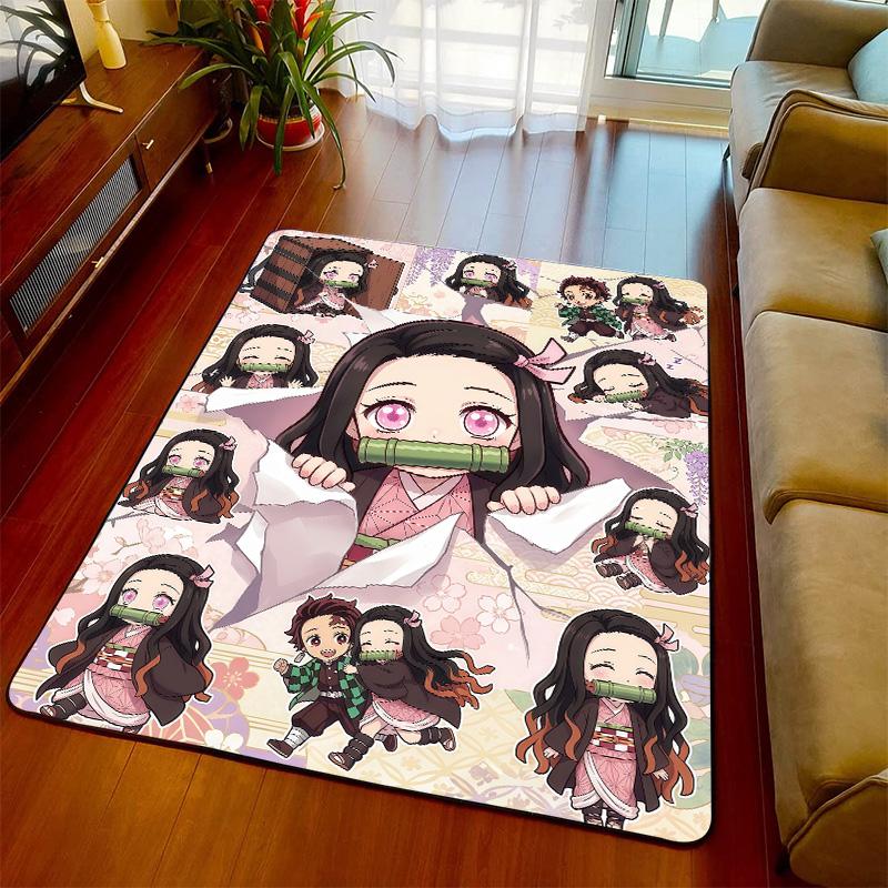 Nezuko Kamado Carpet Rug Non Slip Floor Mat Soft Area Rug for Bedroom Living Room Home -QJY