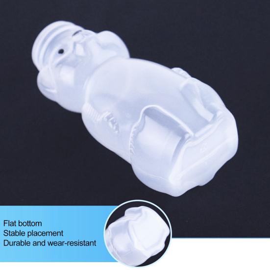 Yousheng 230ml Plastic Bear Bottle Cup with Flip Top Lid Mini Bear Shape Jar Empty Coffee Beer Drink Container for Juice Candy Milk Storing Dispensing