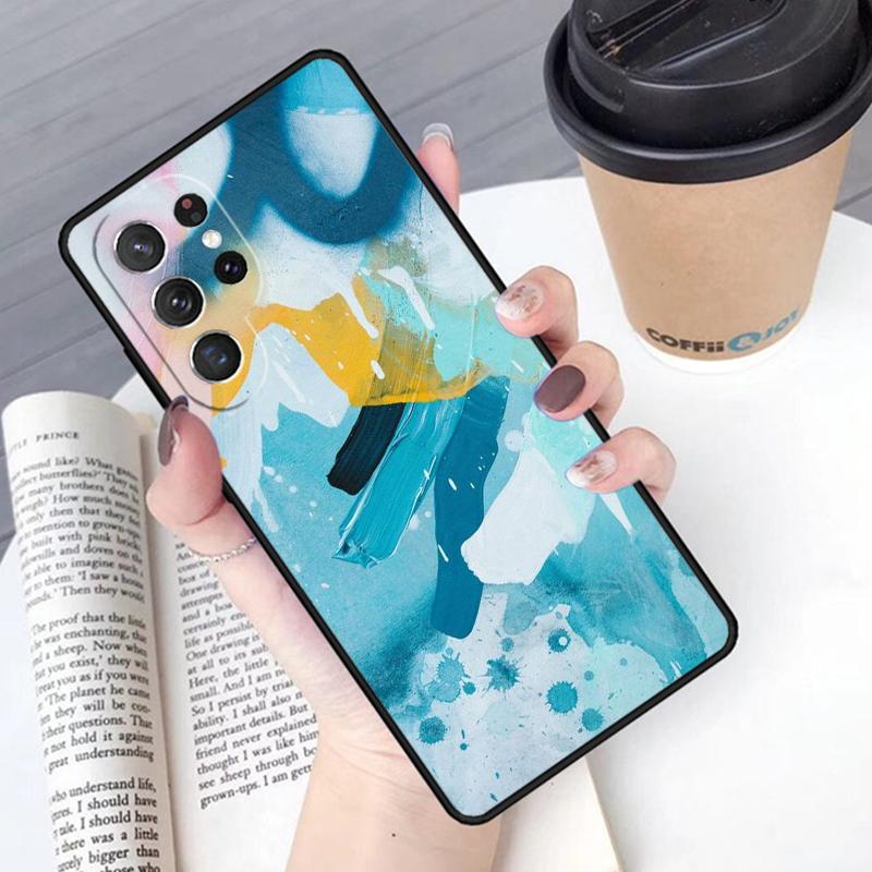 Oil painting graffiti phone case Cover For Samsung Galaxy S24 S25 Ultra S21 S22 Ultra S10E Note 10 Plus Note 20 FE S23