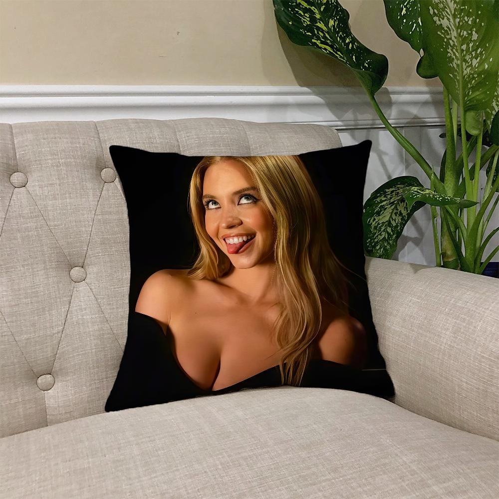 Cushion S-Sweeney Cover Square Sofa Cushion S-Sydney Actor Cover Casual Skin-Friendly Comfortable Pillow Cover
