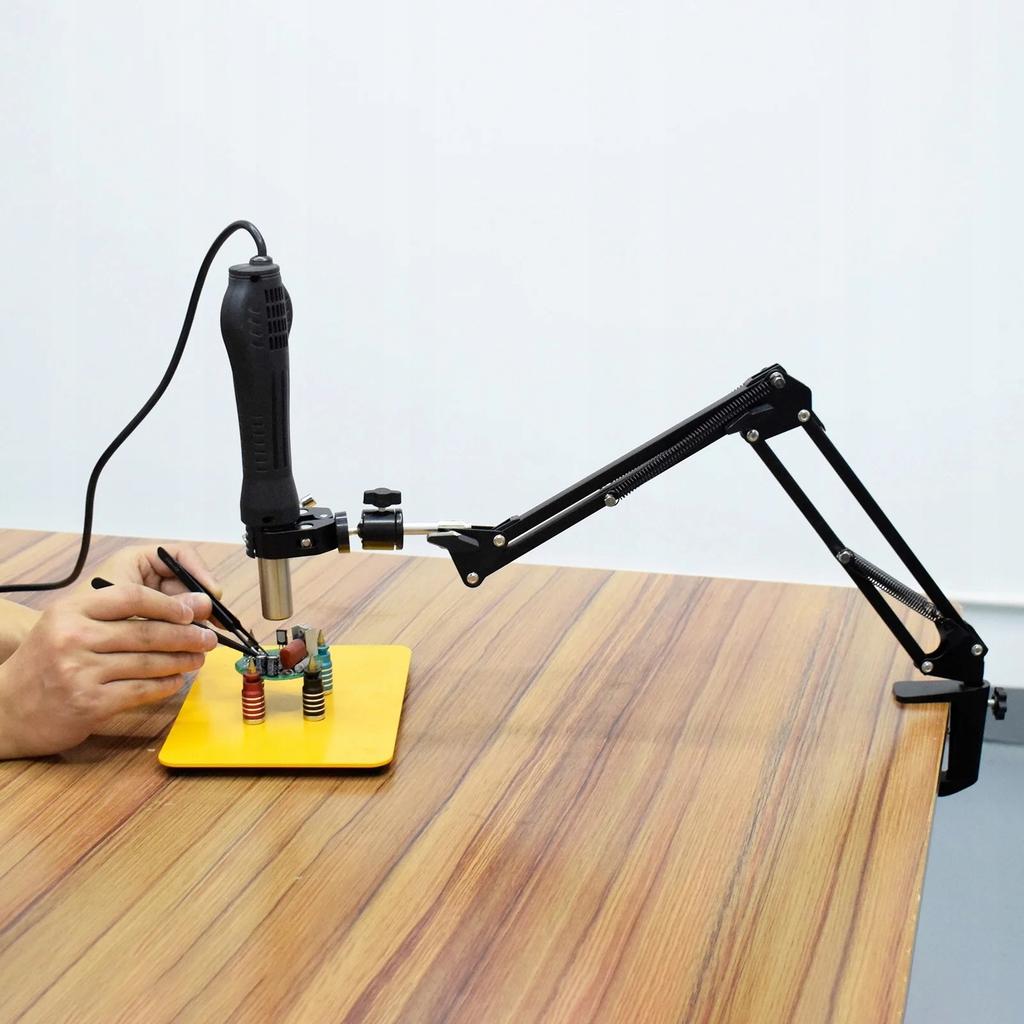 Boom - universal third arm with 4 crocodile clips mounted to the tabletop