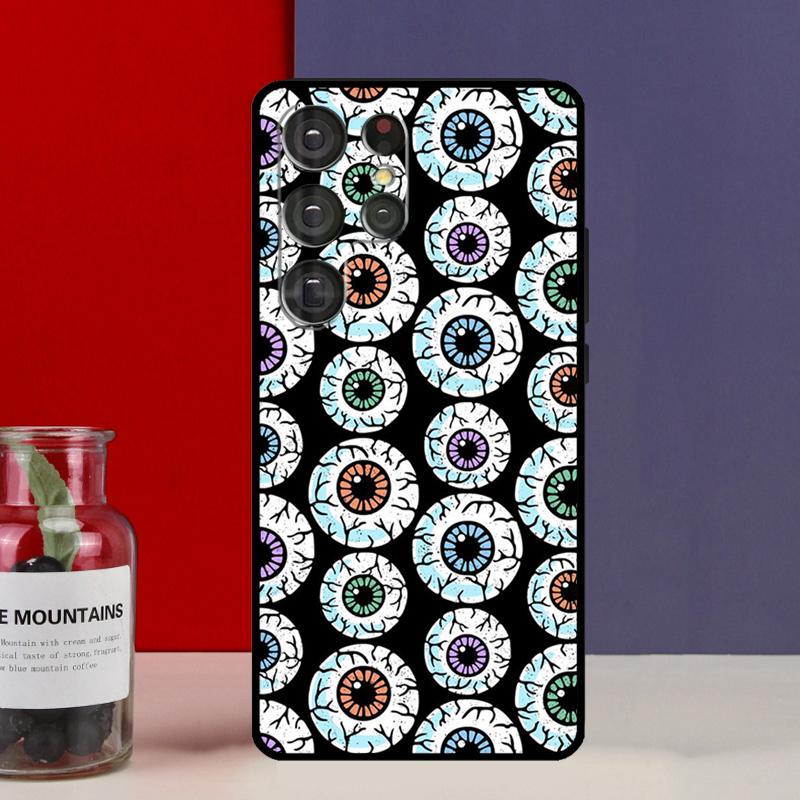 Crazy Eyeball Pattern Funda Case For Samsung Galaxy S25 Ultra S9 S10 S20 S22 Plus S21 FE S23 S24 Ultra Phone Cover