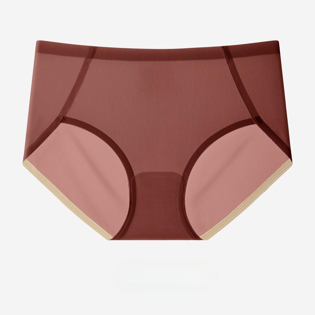 Women's Summer Thin Yoga Fitness Exercise Invisible Ice Silk Seamless Triangle Briefs